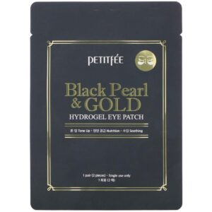 Petitfée Black Pearl & Gold Hydrogel Eye Patches | 2 pieces